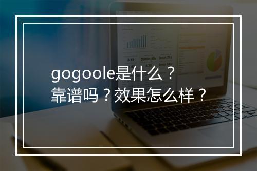 gogoole是什么？靠谱吗？效果怎么样？