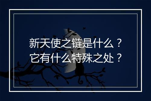 新天使之链是什么？它有什么特殊之处？