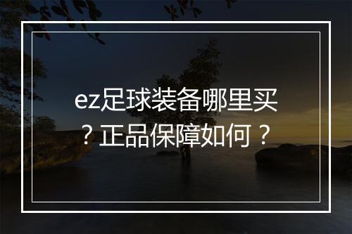 ez足球装备哪里买？正品保障如何？