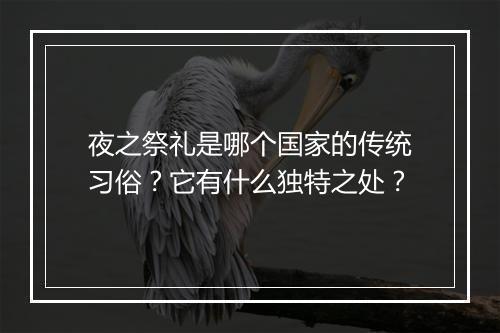 夜之祭礼是哪个国家的传统习俗？它有什么独特之处？