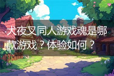 犬夜叉同人游戏魂是哪款游戏？体验如何？