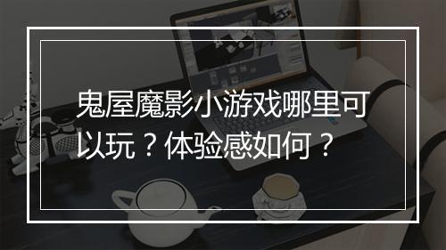 鬼屋魔影小游戏哪里可以玩？体验感如何？