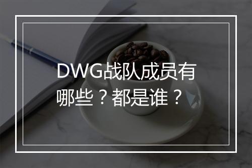 DWG战队成员有哪些？都是谁？