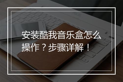 安装酷我音乐盒怎么操作？步骤详解！