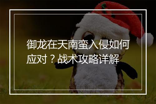 御龙在天南蛮入侵如何应对？战术攻略详解