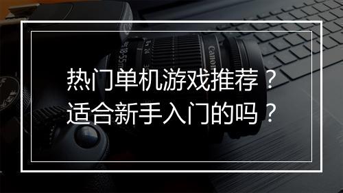 热门单机游戏推荐?适合新手入门的吗?