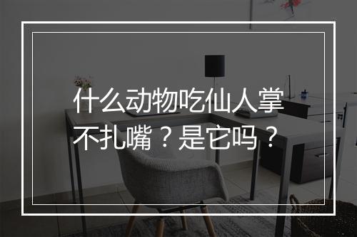 什么动物吃仙人掌不扎嘴？是它吗？