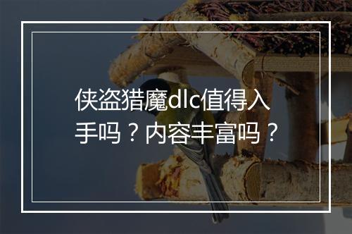 侠盗猎魔dlc值得入手吗？内容丰富吗？