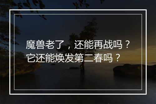 魔兽老了，还能再战吗？它还能焕发第二春吗？