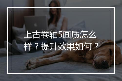 上古卷轴5画质怎么样？提升效果如何？