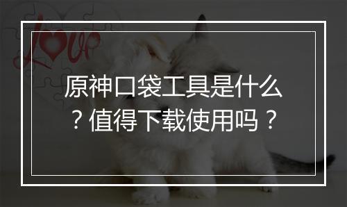 原神口袋工具是什么？值得下载使用吗？