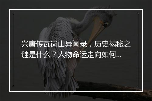 兴唐传瓦岗山异闻录，历史揭秘之谜是什么？人物命运走向如何？