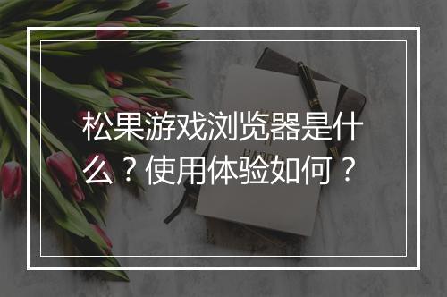 松果游戏浏览器是什么？使用体验如何？