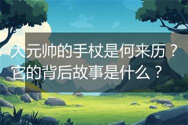 大元帅的手杖是何来历？它的背后故事是什么？