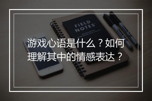 游戏心语是什么？如何理解其中的情感表达？