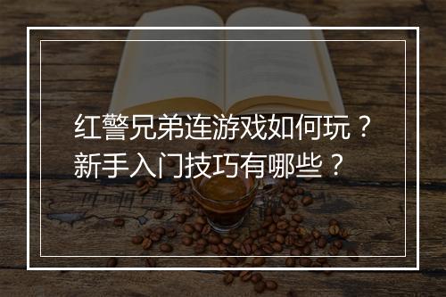 红警兄弟连游戏如何玩？新手入门技巧有哪些？