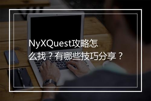 NyXQuest攻略怎么找？有哪些技巧分享？