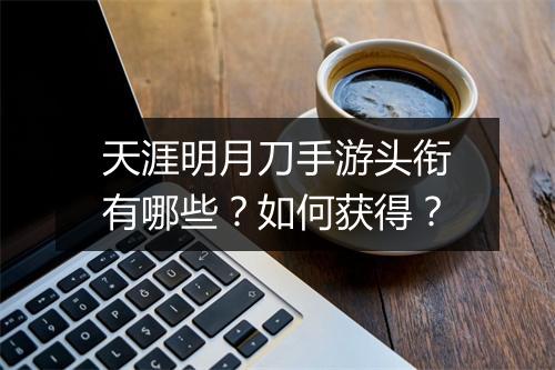 天涯明月刀手游头衔有哪些？如何获得？