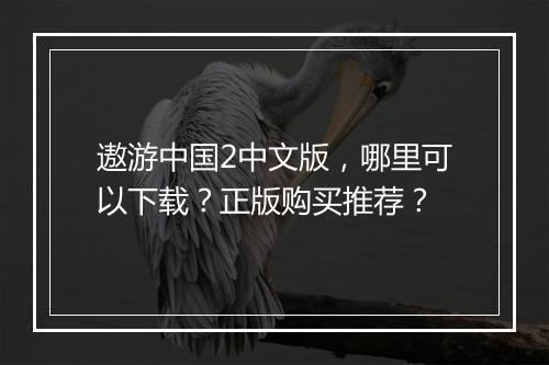 遨游中国2中文版，哪里可以下载？正版购买推荐？