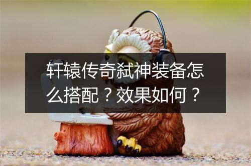 轩辕传奇弑神装备怎么搭配？效果如何？
