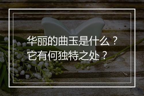 华丽的曲玉是什么？它有何独特之处？