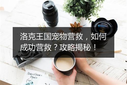 洛克王国宠物营救，如何成功营救？攻略揭秘！