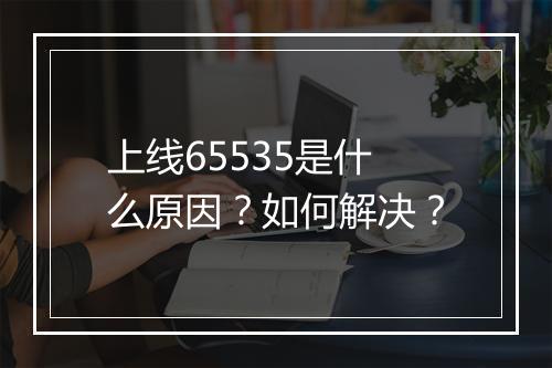 上线65535是什么原因？如何解决？