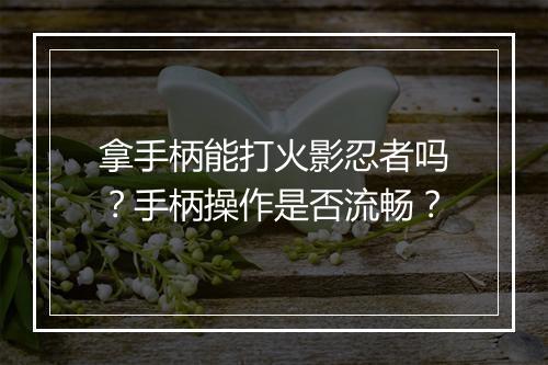 拿手柄能打火影忍者吗？手柄操作是否流畅？