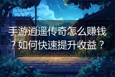 手游逍遥传奇怎么赚钱？如何快速提升收益？