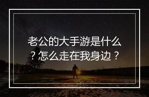 老公的大手游是什么？怎么走在我身边？