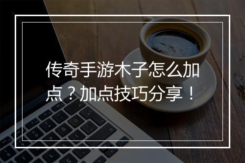 传奇手游木子怎么加点？加点技巧分享！