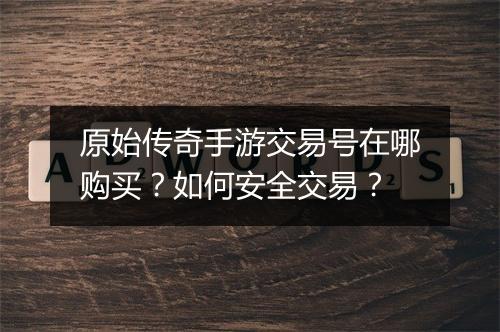 原始传奇手游交易号在哪购买？如何安全交易？
