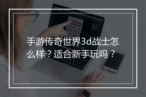 手游传奇世界3d战士怎么样？适合新手玩吗？