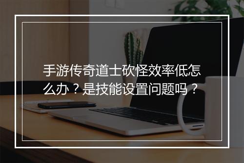 手游传奇道士砍怪效率低怎么办？是技能设置问题吗？