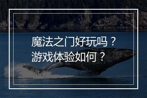魔法之门好玩吗？游戏体验如何？