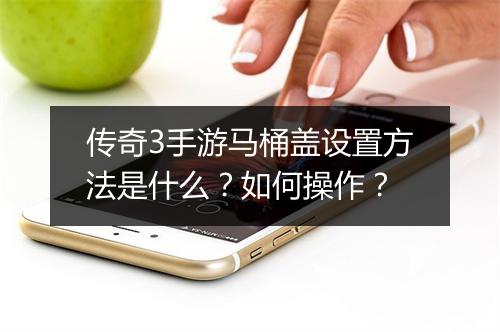 传奇3手游马桶盖设置方法是什么？如何操作？