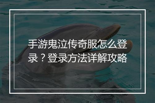 手游鬼泣传奇服怎么登录？登录方法详解攻略