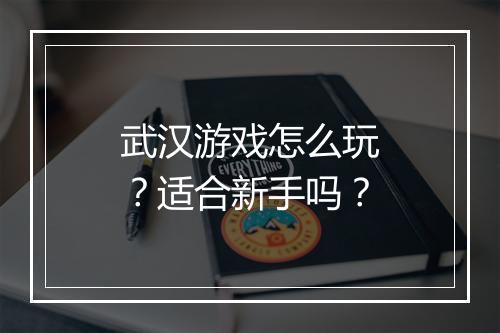 武汉游戏怎么玩？适合新手吗？