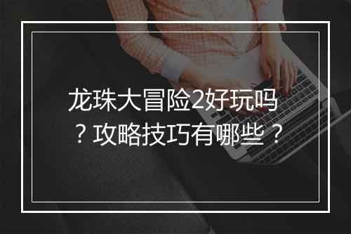 龙珠大冒险2好玩吗？攻略技巧有哪些？