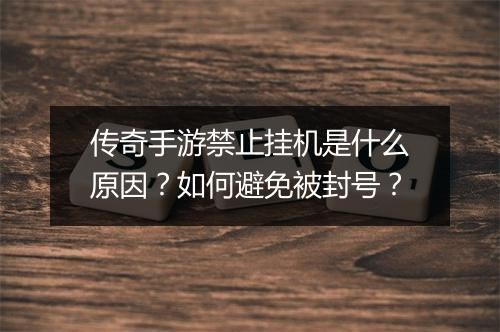 传奇手游禁止挂机是什么原因？如何避免被封号？