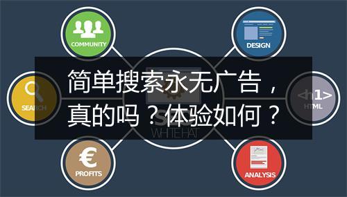 简单搜索永无广告，真的吗？体验如何？