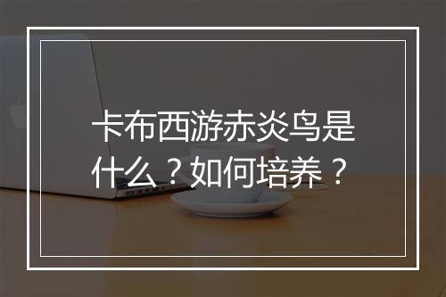 卡布西游赤炎鸟是什么？如何培养？