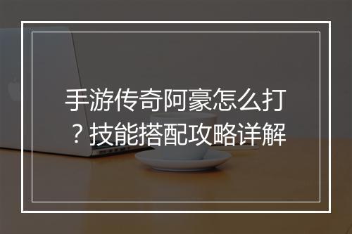 手游传奇阿豪怎么打？技能搭配攻略详解