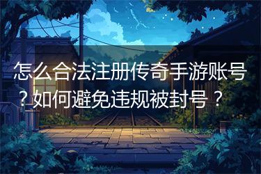 怎么合法注册传奇手游账号？如何避免违规被封号？