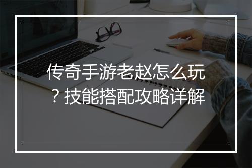 传奇手游老赵怎么玩？技能搭配攻略详解