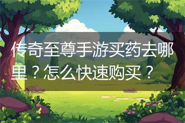 传奇至尊手游买药去哪里？怎么快速购买？