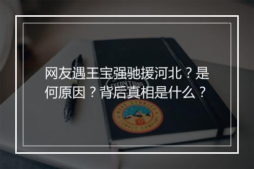 网友遇王宝强驰援河北？是何原因？背后真相是什么？