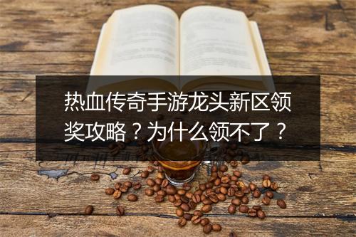 热血传奇手游龙头新区领奖攻略？为什么领不了？
