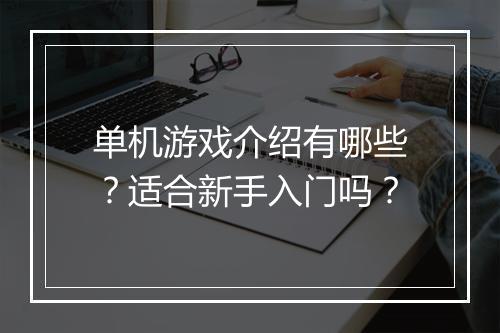 单机游戏介绍有哪些？适合新手入门吗？