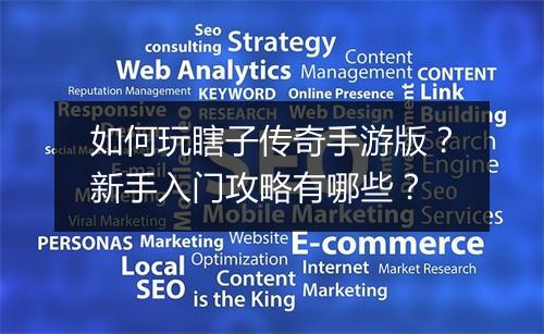 如何玩瞎子传奇手游版？新手入门攻略有哪些？